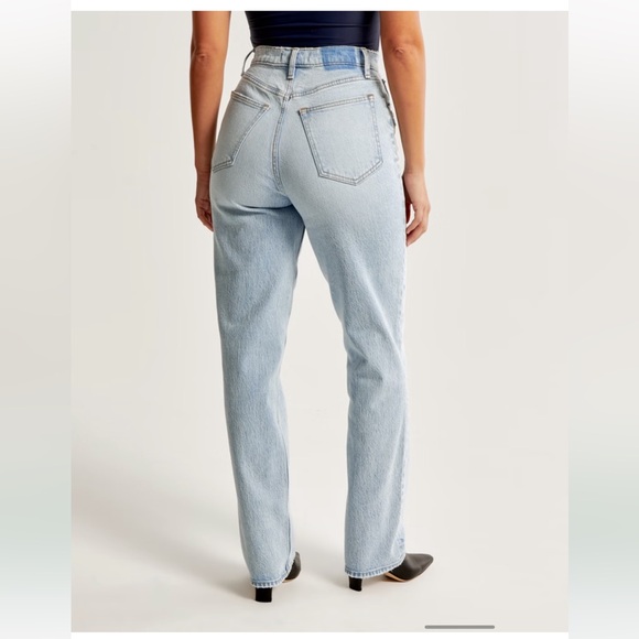 New Abercrombie & Fitch Curve Love Ultra High Rise 90s Straight Jean size 28 - Picture 4 of 14